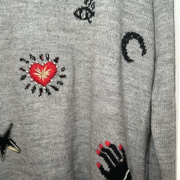 Women’s French Connection Lucky Knits Embellished Sweater Size Small - Picture 8 of 10